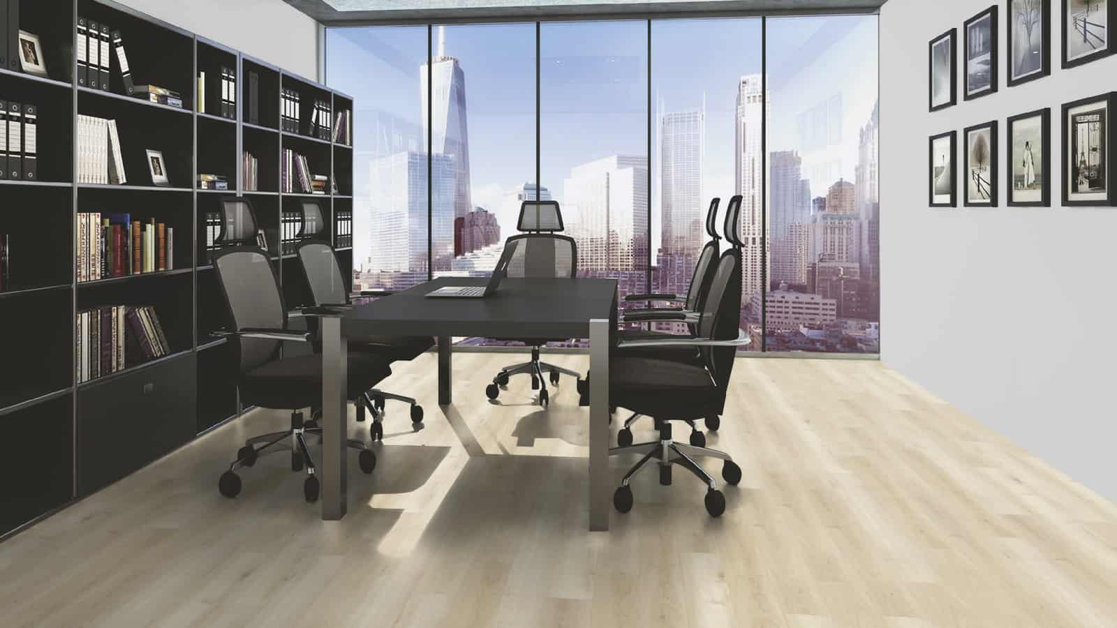 A Building Office with NovaFloor Luxury Vinyl Tile Flooring