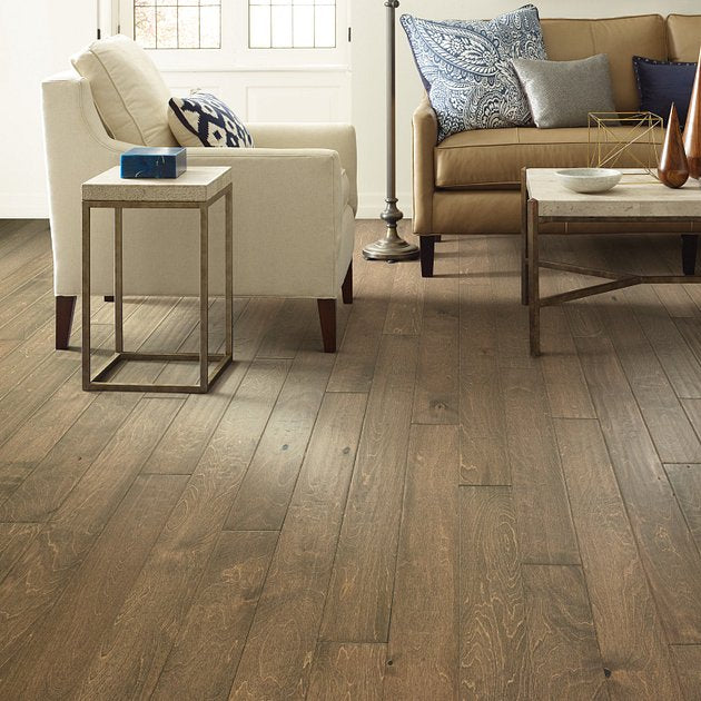 Shaw Biscayne Bay Parasail engineered hardwood flooring adds natural wood hardwood character to this living room setting.