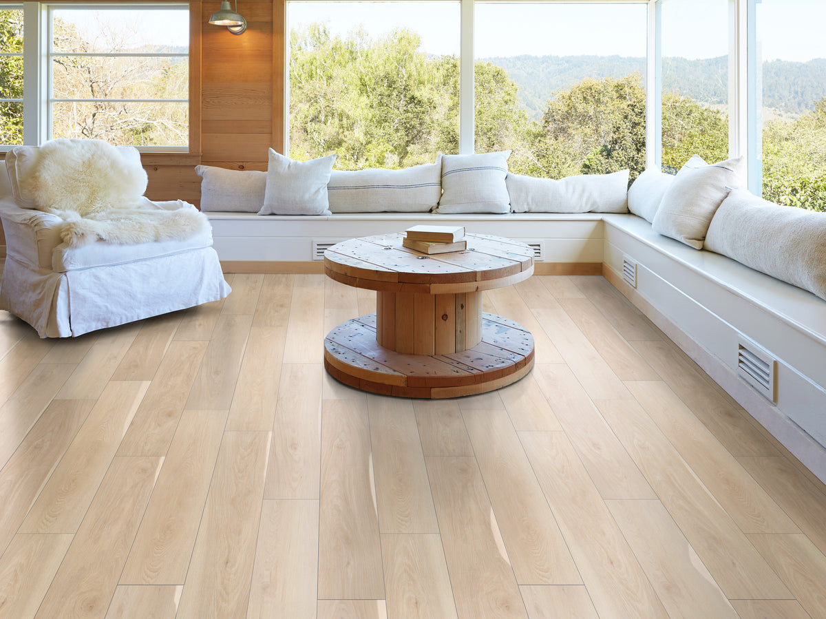 Shaw Pantheon HD+ Natural Bevel Alabaster 1051V-01098 7.04" x 48.03" Luxury Vinyl Plank (18.81 SF/Box)