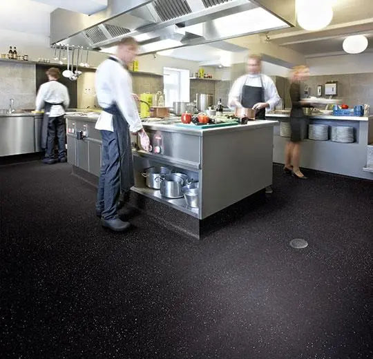 Forbo Charcoal Slip Resistant Sheet Vinyl 174992 Eternal Step SR (79" Width)