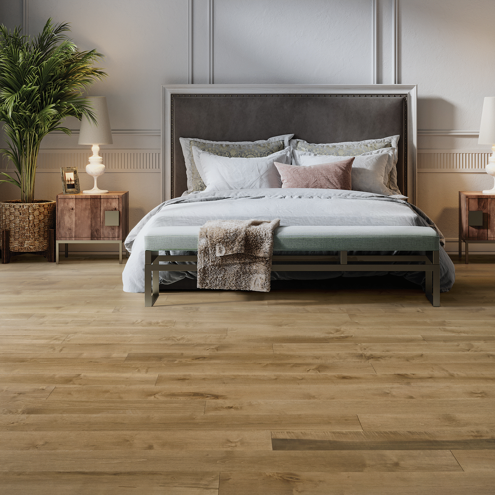 Mohawk Wheat Penny Maple Engineered Hardwood WED20-01 Ultrawood Plus Myerwood Park 7" X 81" (33.54 SF/Box)