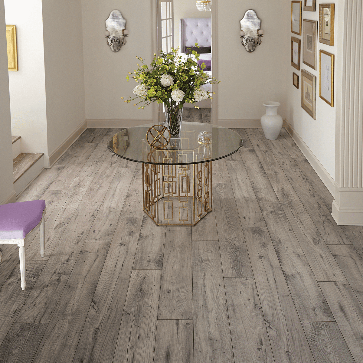 Mohawk Doeskin Chestnut Laminate CDL74-08W RevWood Select Rare Vintage 7.5" x 54.34" (19.76 SF/Box) — room view