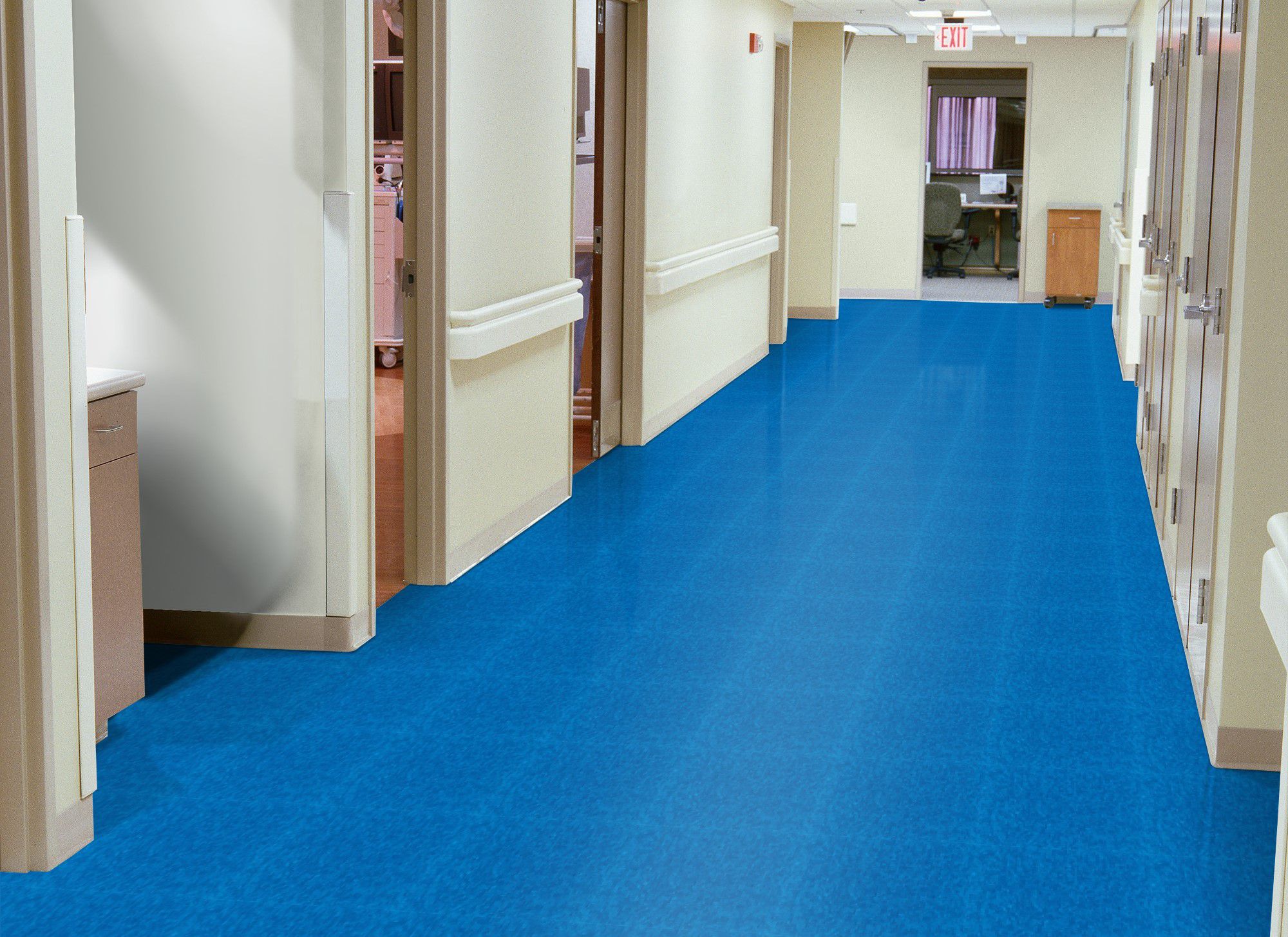 Armstrong 51821 Caribbean Blue Standard Excelon Imperial Texture Vinyl Composition Tile VCT 12" x 12" (45 SF/Box)