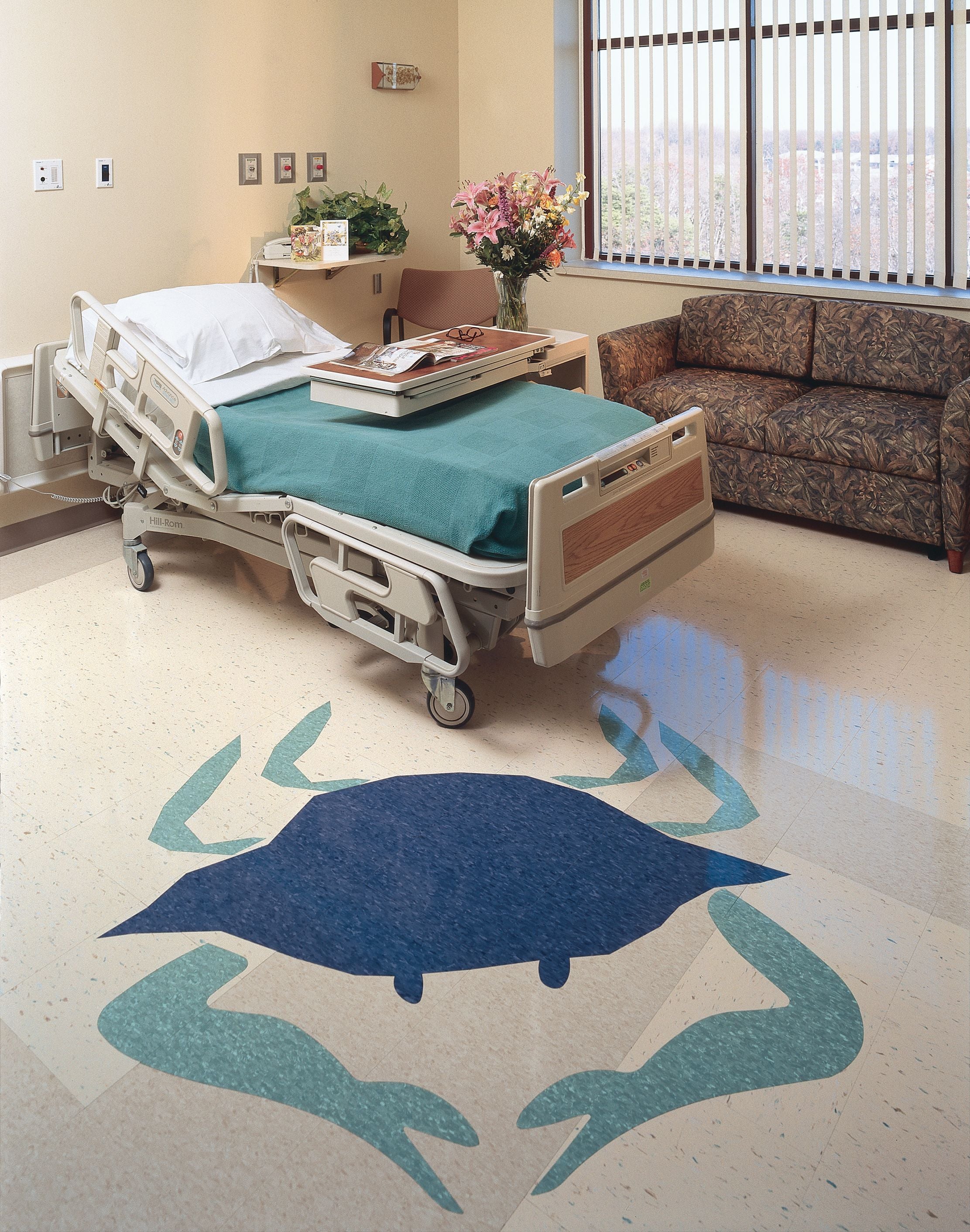 Armstrong 51946 Gentian Blue Standard Excelon Imperial Texture Vinyl Composition Tile VCT 12" x 12" (45 SF/Box)