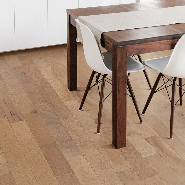 Shaw Arbor Place Fountain engineered hardwood flooring in a living room, where natural wood wood tones sit naturally with the furniture layout.