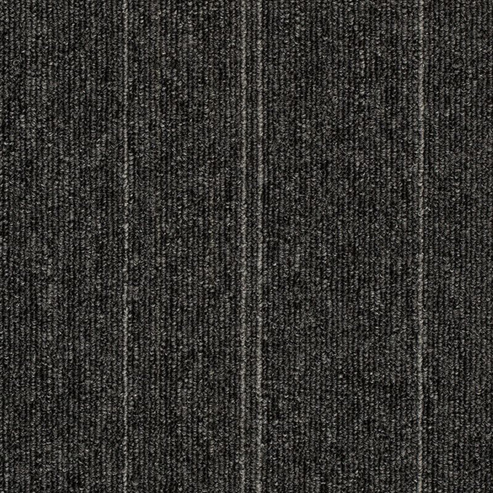 Aladdin Rule Breaker Stripe Carpet Tile QA135-979 Charcoal 24" x 24"