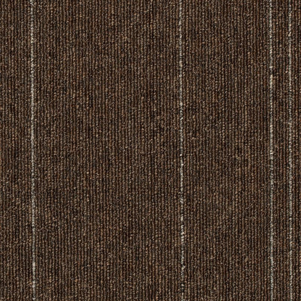 Aladdin Rule Breaker Stripe Carpet Tile QA135-869 Hickory 24" x 24"