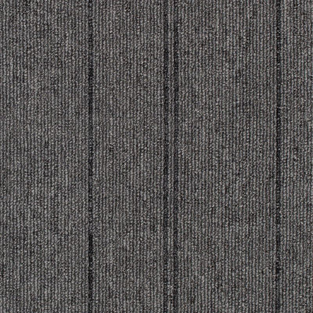 Aladdin Rule Breaker Stripe Carpet Tile QA135-949 Pewter 24" x 24"