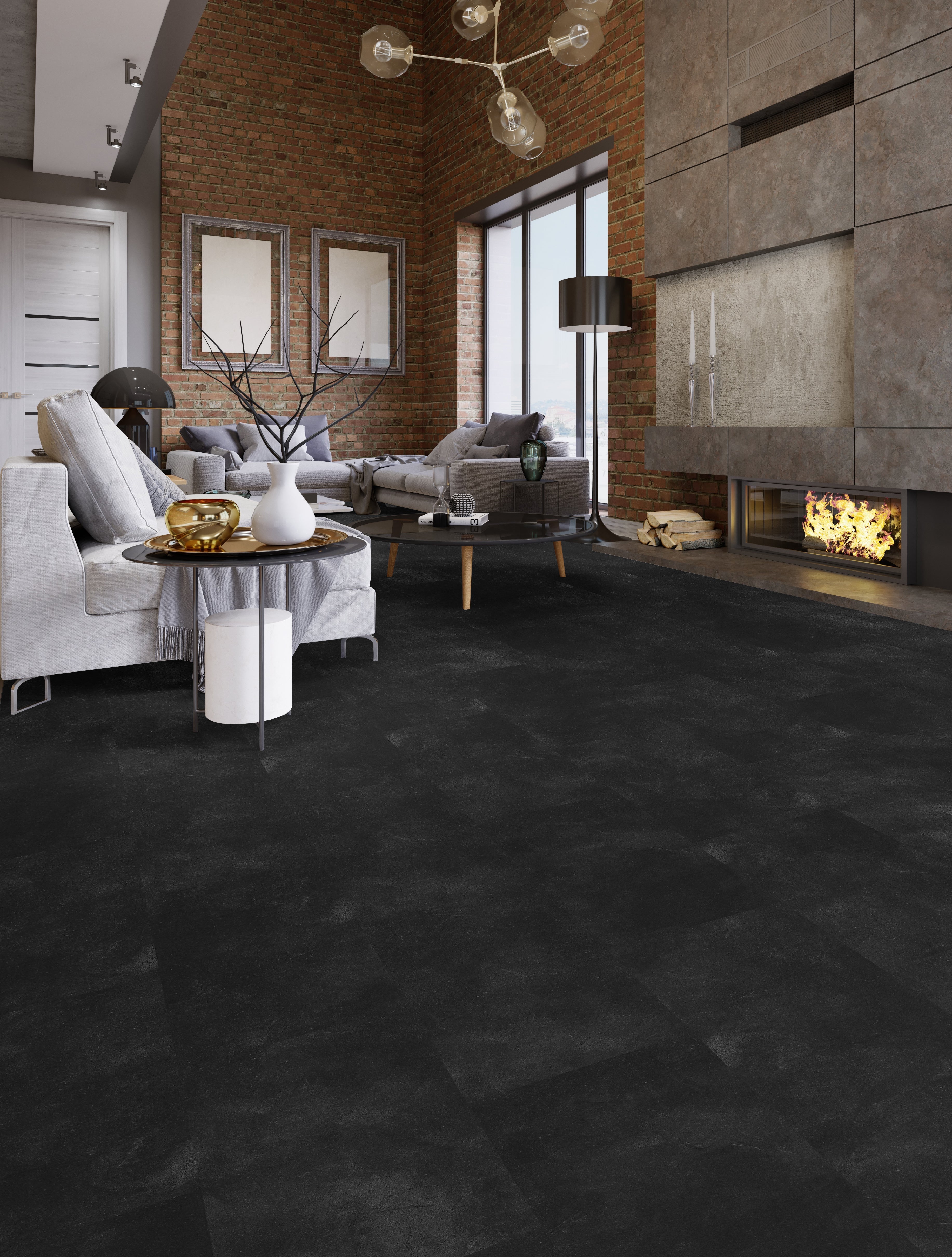 Stanton Natural Beauty Stone Boulevard Jet 12688 16" x 32"  (17.65 Sq. Ft/Box)