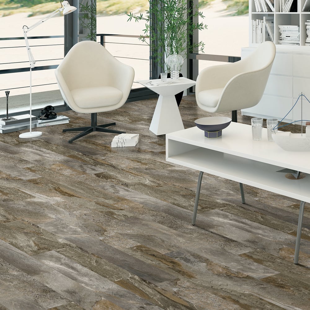 Congoleum Triversa Prime Brown Swirl TX502 SPC Luxury Vinyl Plank SmartLock Clic System 6" x 36" (17.96 SF/Box)