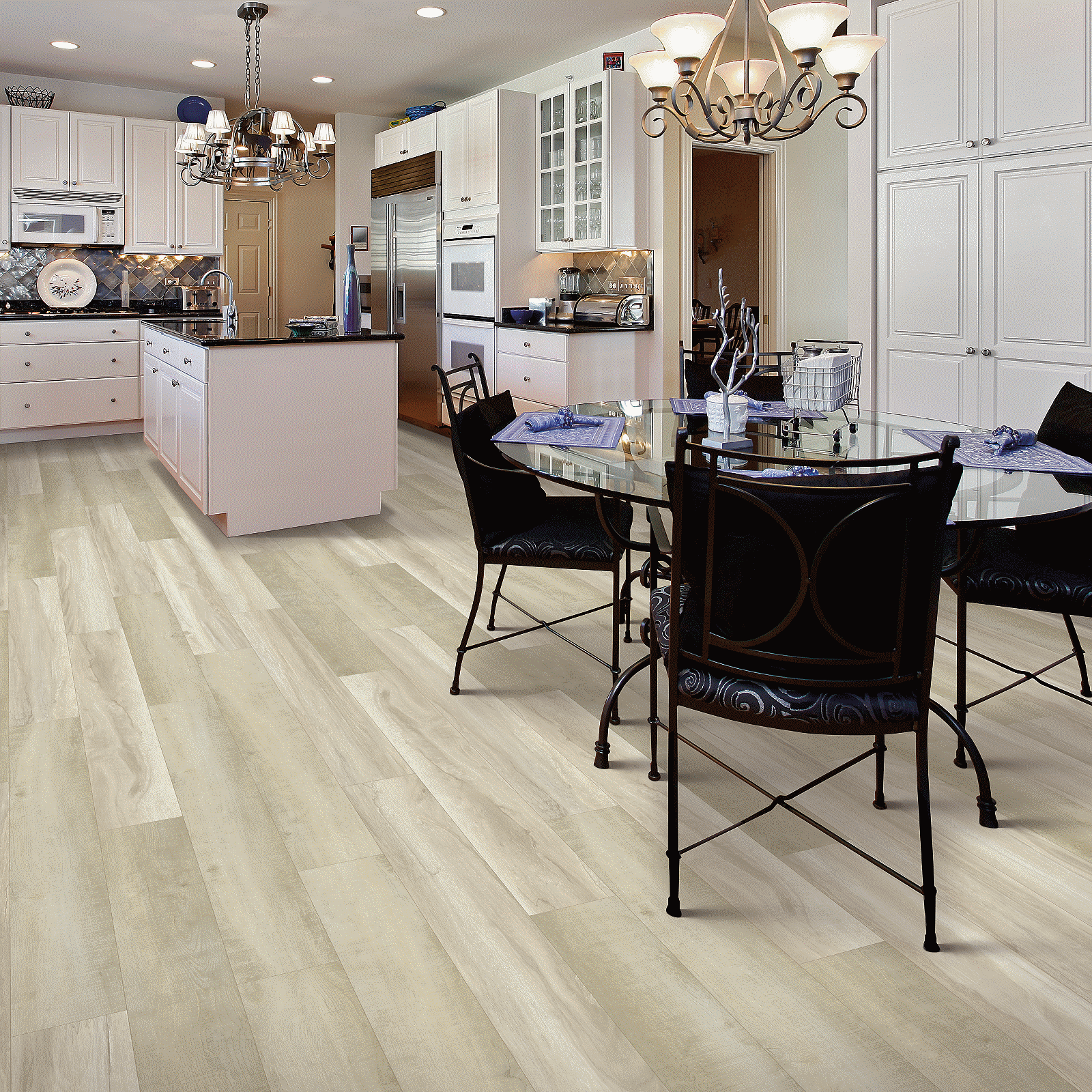 Mohawk Iced Chardonnay Vinyl Plank FTS21-102 SolidTech Select Founders Trace 7" x 48" (23.86 SF/Box)