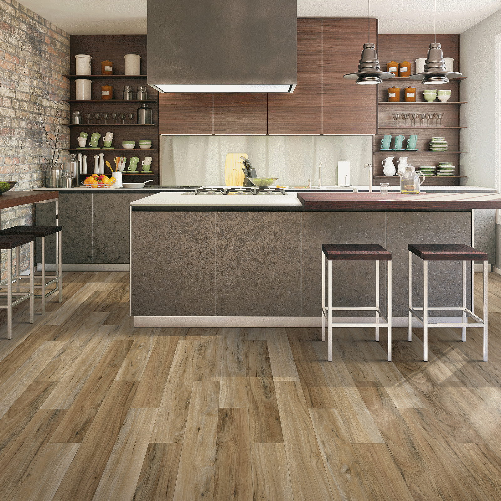 Mohawk Amber Shade Vinyl Plank FTS21-849 SolidTech Select Founders Trace 7" x 48" (23.86 SF/Box)