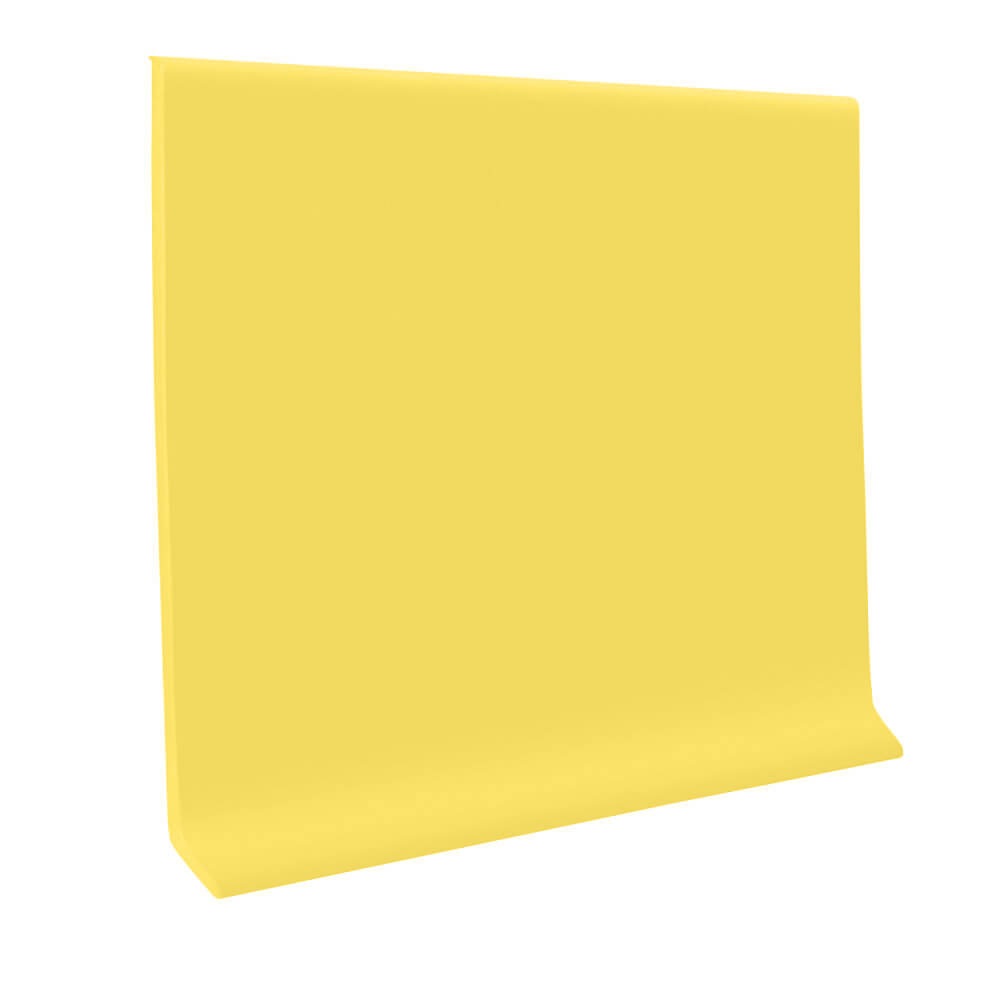 Roppe Pinnacle Wall Base Daffodil 2.5" x 4' (30 Pcs. / Box) by 1/8" Cove (with Toe) (120 LF / Box)