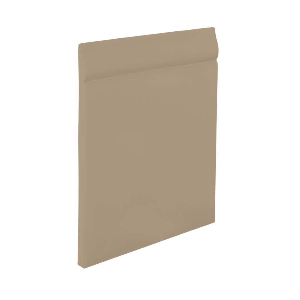Roppe Pinnacle Plus Wall Base Classic #25 Camel 4 9/16" x 60' Roll by 3/16" Straight (Toeless)