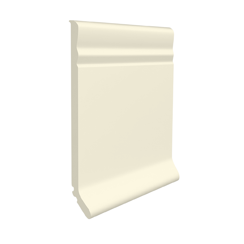 Roppe Pinnacle Plus Wall Base Draft #20 White 4" x 120' Roll by 1/8" Cove (with Toe)