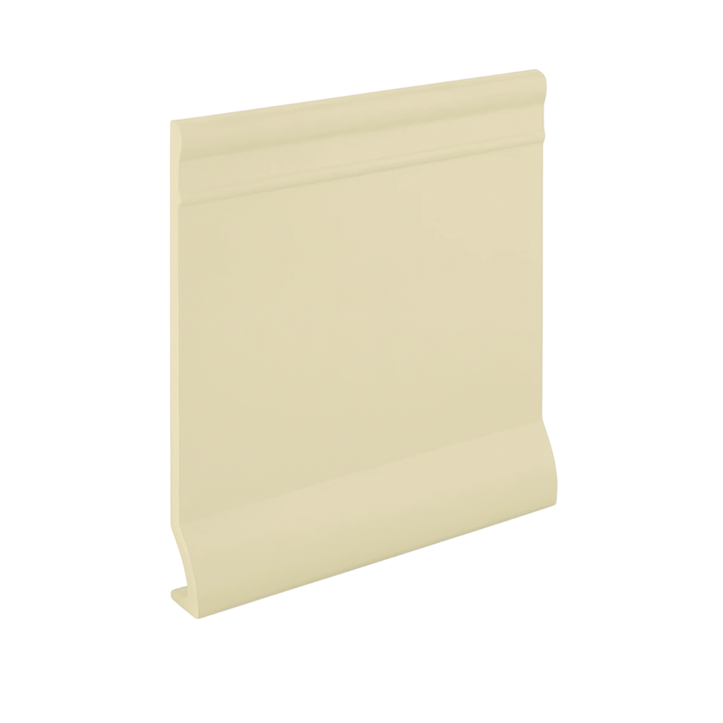 Roppe Pinnacle Plus Wall Base Intrigue #90 White 4" x 60' Roll by 3/8" Cove (with Toe)