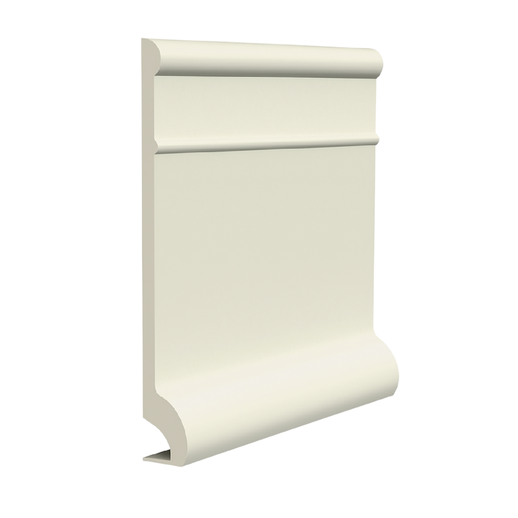 Roppe Pinnacle Plus Wall Base Invent #95 Snow 5 1/2" x 60' Roll by 3/8" Cove (with Toe)