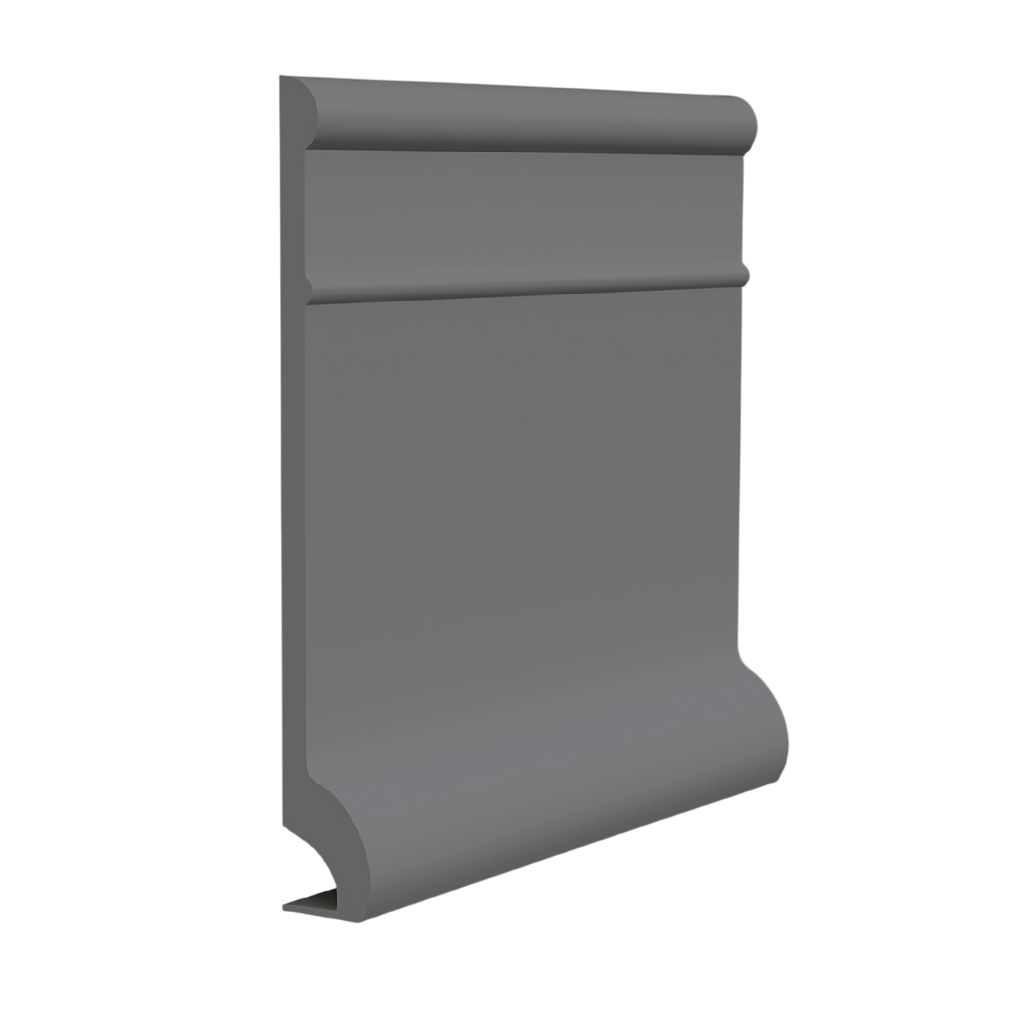 Roppe Pinnacle Plus Wall Base Invent #95 Steel Gray 5 1/2" x 60' Roll by 3/8" Cove (with Toe)