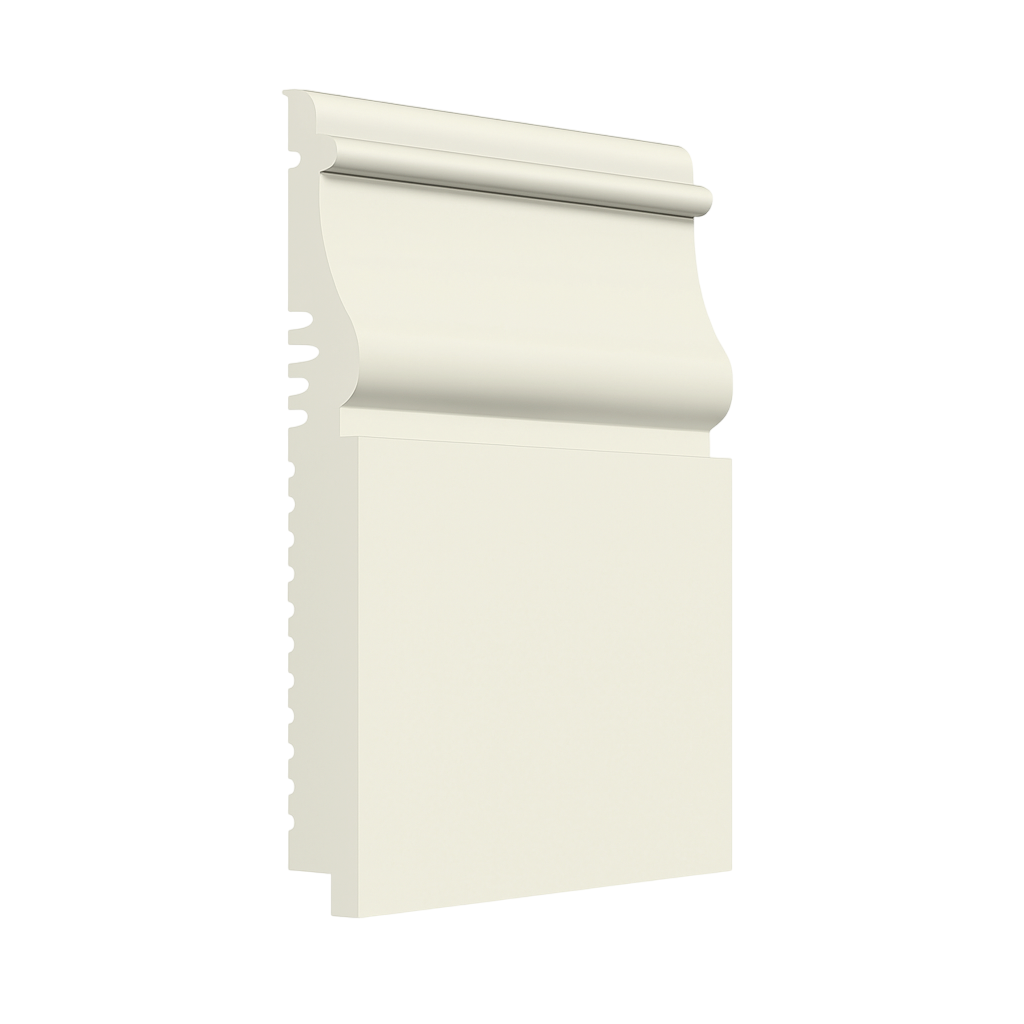 Roppe Pinnacle Plus Wall Base Nobility #55 Snow 5 1/2" x 8' Pieces by 3/8" (48 ft./box) Straight (Toeless)