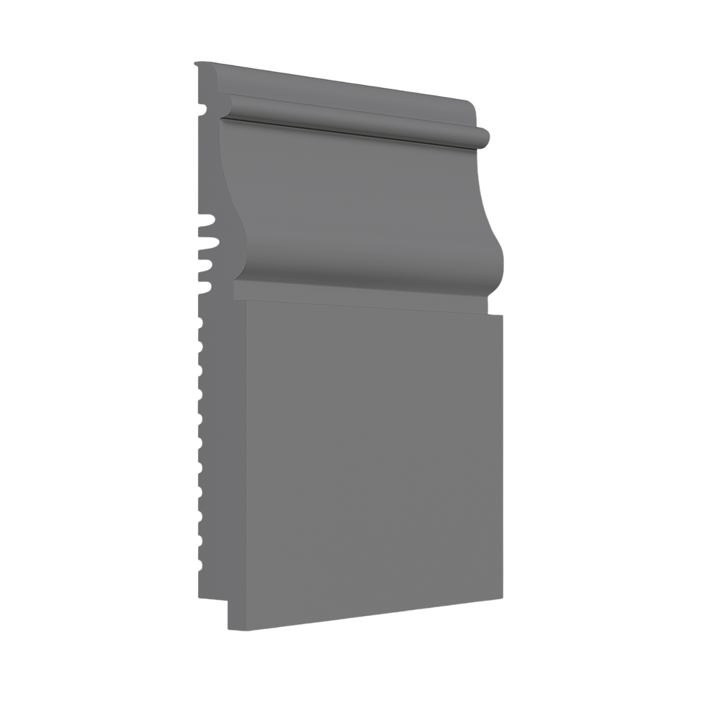Roppe Pinnacle Plus Wall Base Nobility #55 Steel Gray 5 1/2" x 8' Pieces by 3/8" (48 ft./box) Straight (Toeless)