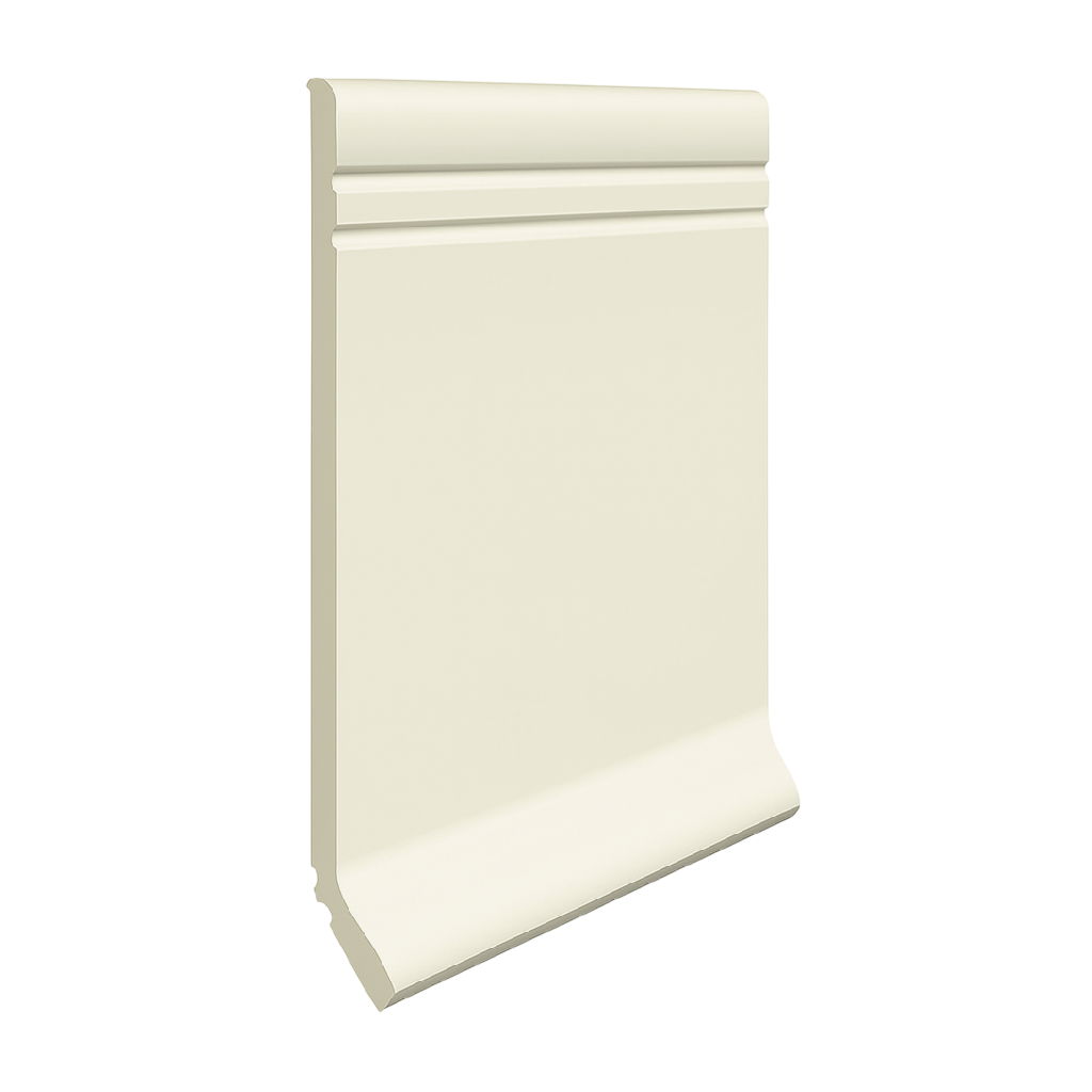 Roppe Pinnacle Plus Wall Base Sketch #30 Snow 4" x 120' Roll by 1/8" Cove (with Toe)