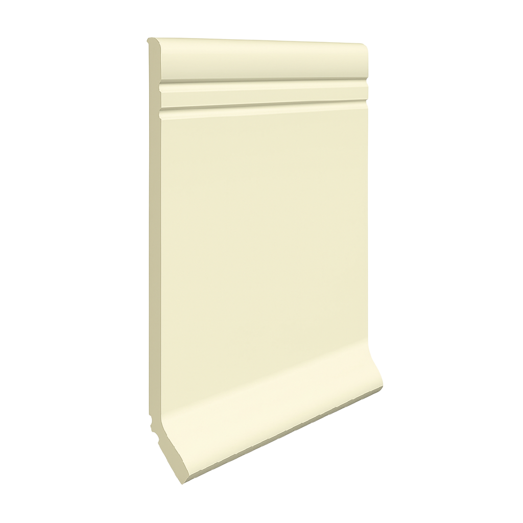 Roppe Pinnacle Plus Wall Base Sketch #30 White 4" x 120' Roll by 1/8" Cove (with Toe)