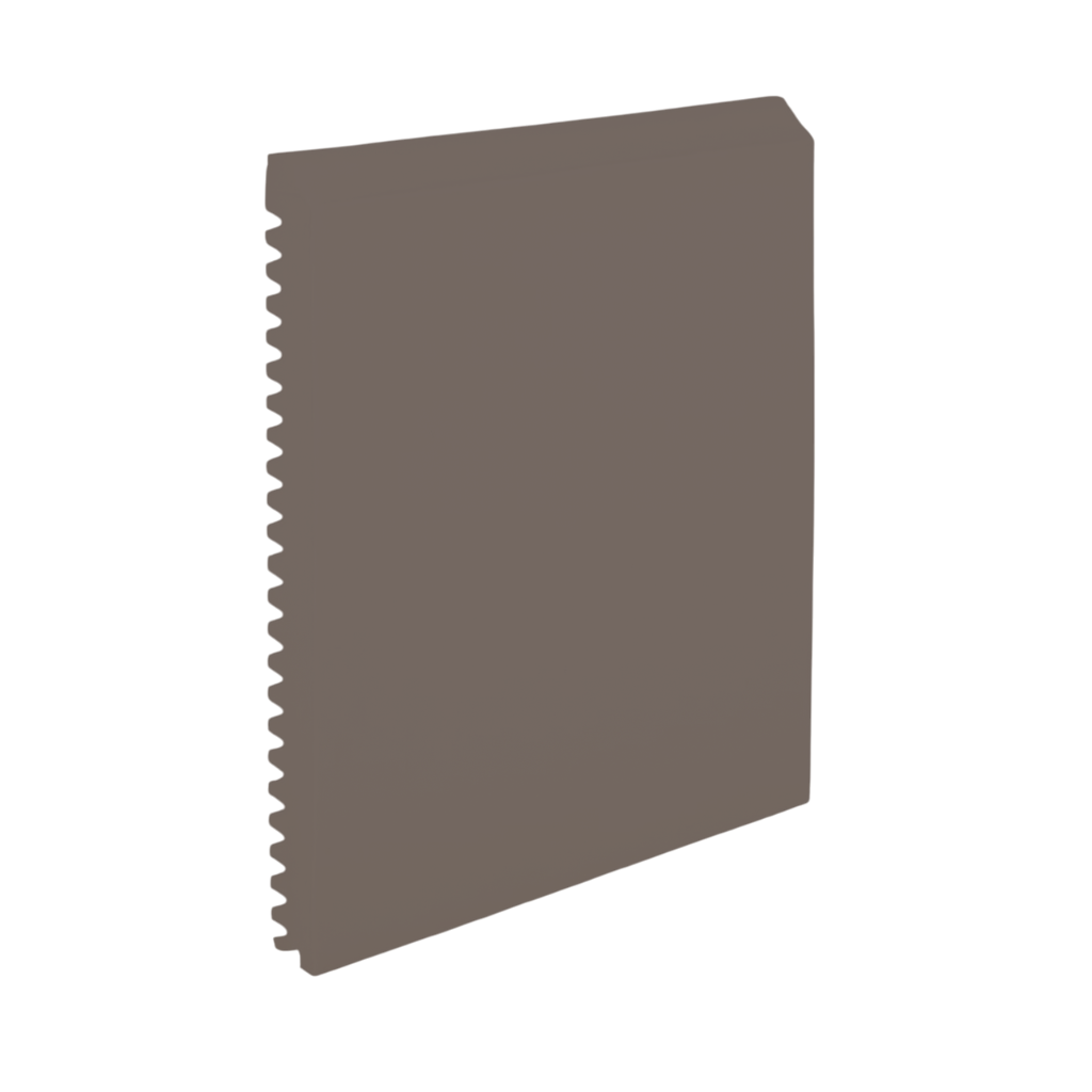 Roppe Pinnacle Plus Wall Base Vertical #65 Burnt Umber 4 5/8" x 8' Pieces by 3/8" (48 ft./box) Straight (Toeless)