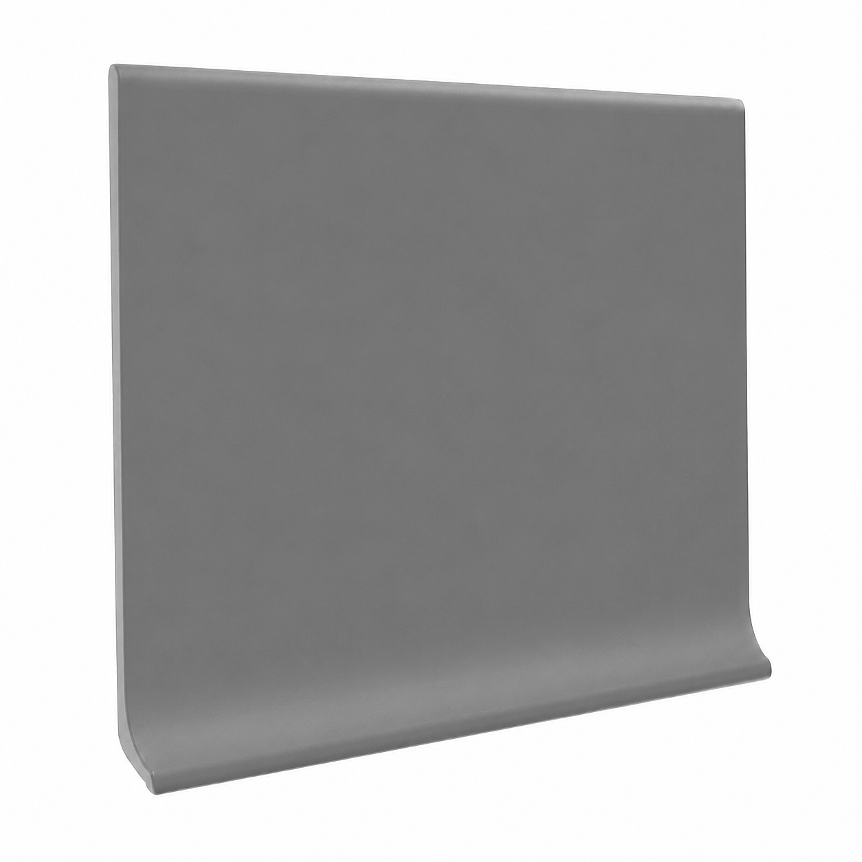 Roppe Pinnacle Series Rubber Wall Base Battleship 3" x 120' Roll by 1/8" Cove (with Toe) (120 LF / Box)