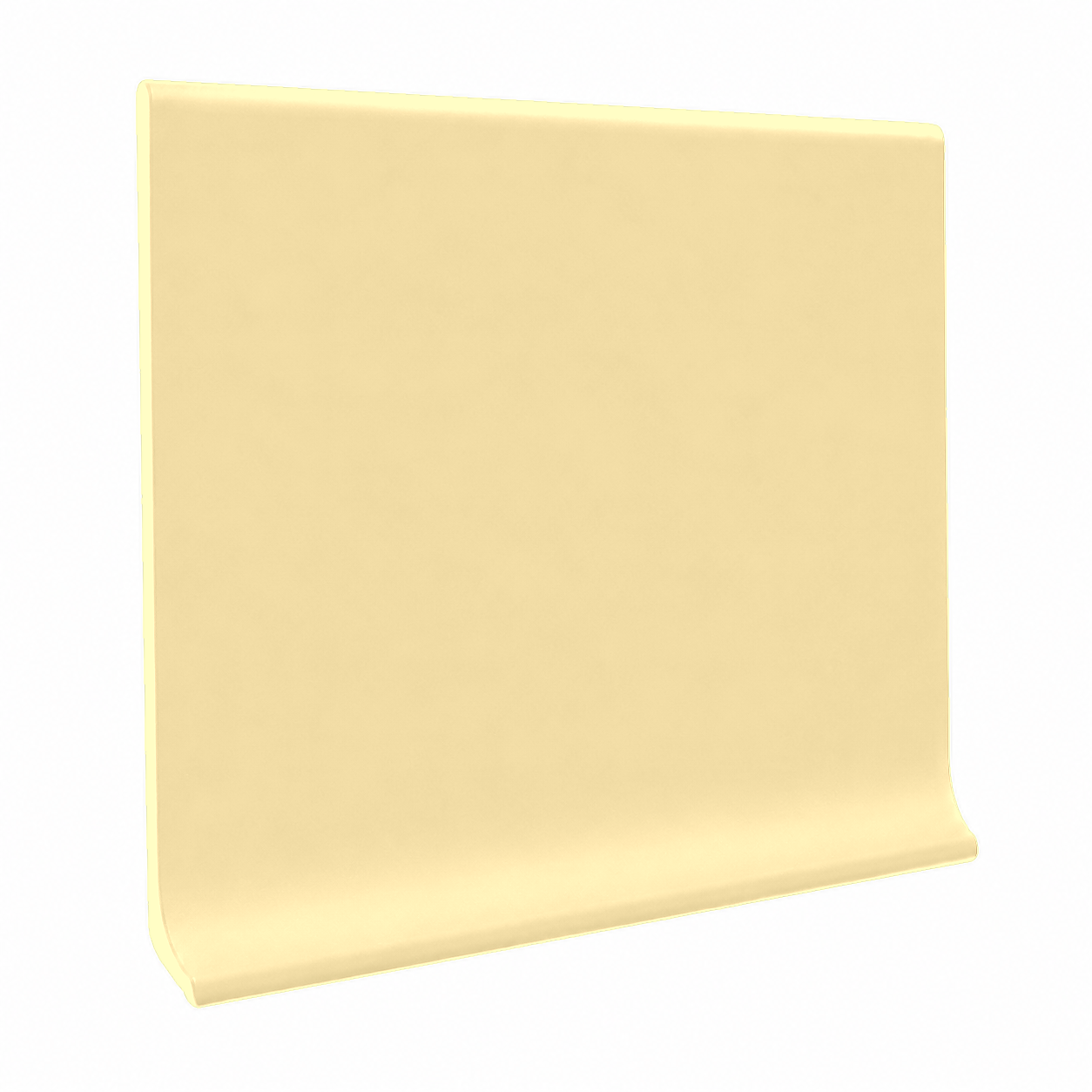 Roppe Pinnacle Series Rubber Wall Base Buttercup 3" x 120' Roll by 1/8" Cove (with Toe) (120 LF / Box)