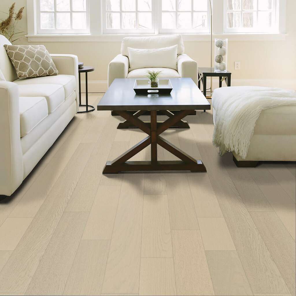 Shaw Empire Oak Plank SW583-01007 Astor 5" x Random Lengths up to 70.87" Engineered Wire Brushed White Oak Hardwood Flooring (29.53 SF/Box)