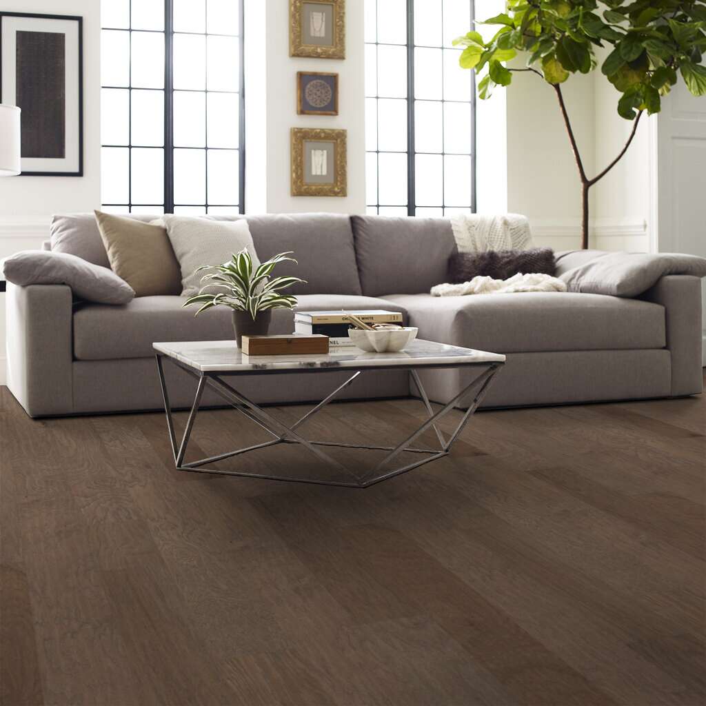 Shaw Riverstone SW593-05019 Mesquite 6.38" x Random Lengths up to 58.5" Engineered Scraped Hickory Hardwood Flooring (30.48 SF/Box)