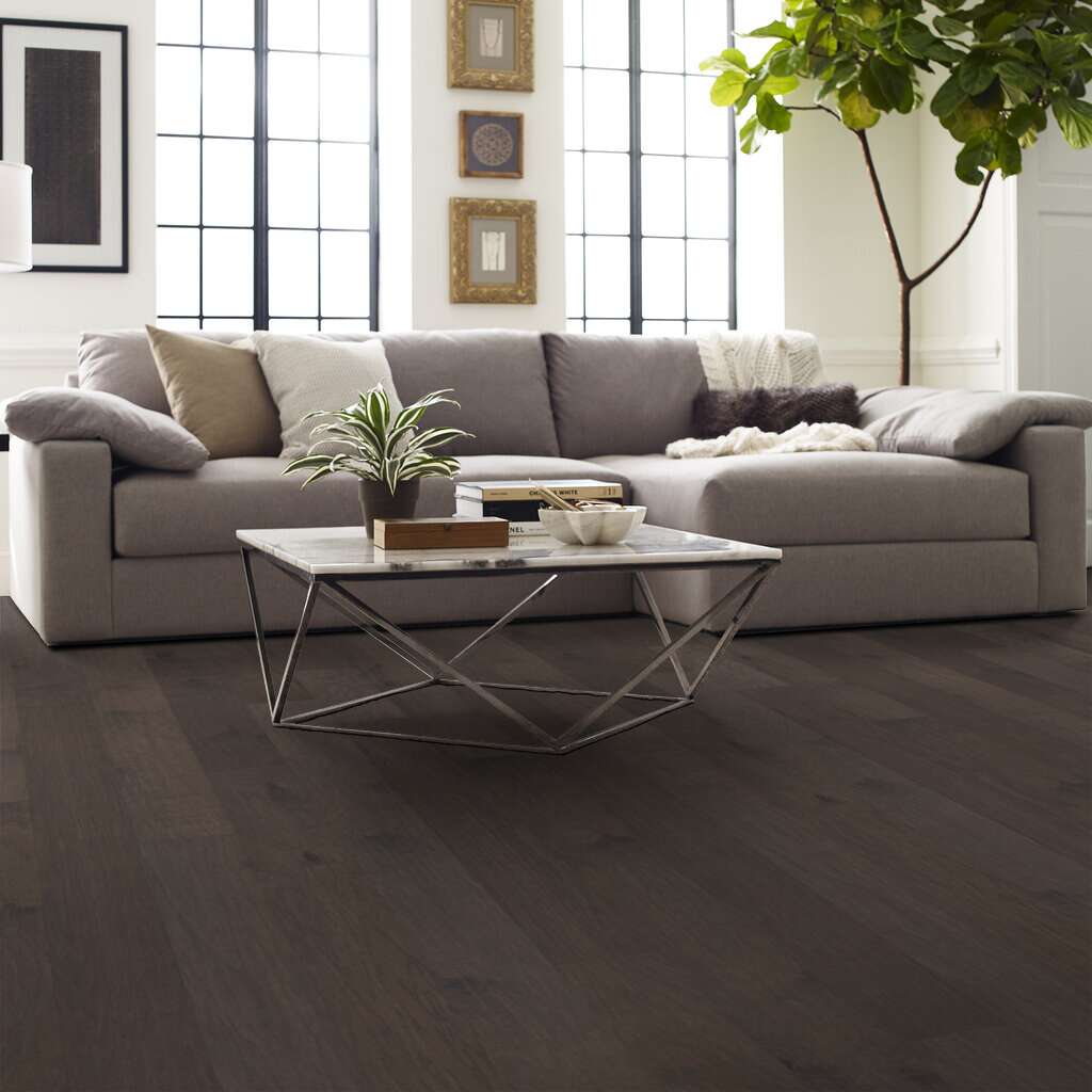 Shaw Riverstone SW593-05021 Sterling 6.38" x Random Lengths up to 58.5" Engineered Scraped Hickory Hardwood Flooring (30.48 SF/Box)