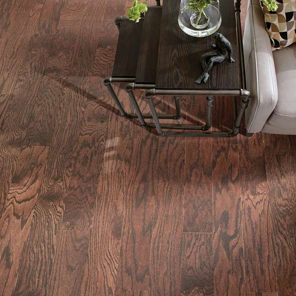 Shaw Timeless Oak 5" SW695-00874 Hazelnut 4.94" x Random Lengths up to 58.56" Engineered Smooth Oak Hardwood Flooring (19.72 SF/Box)