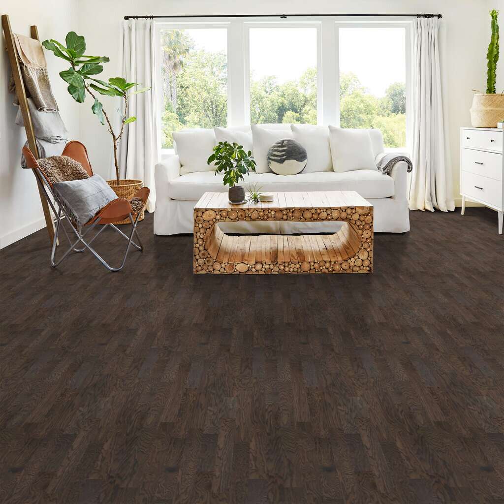 Shaw Villa SW705-07051 Shale 6.38" x Random Lengths up to 58.56" Smooth White Oak Hardwood Flooring (30.48 SF/Box)