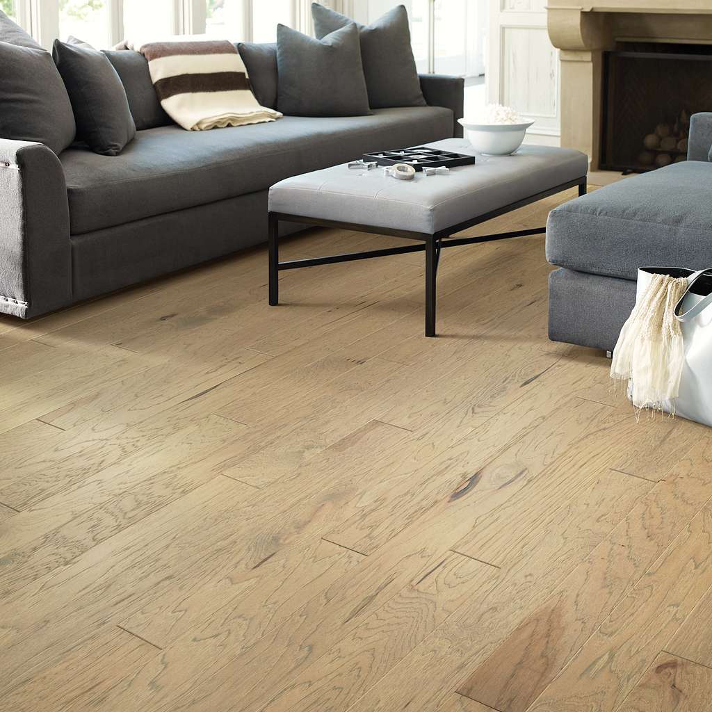 Shaw High Plains 5 SW711-01085 Sumac 5" x Random Lengths up to 58.5" Engineered Wirebrushed Hickory Hardwood Flooring (23.66 SF/Box)