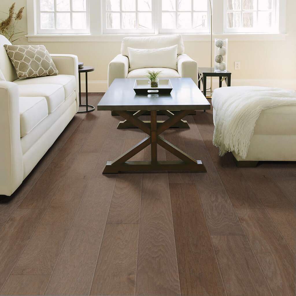 Shaw High Plains 6 3/8 SW712-07069 Hide 6.37" Wide x Random Lengths up to 58.5" Engineered Wirebrushed Hickory Hardwood Flooring (30.48 SF/Box)