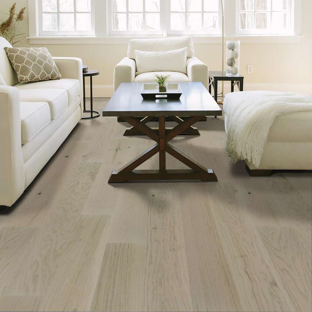 Shaw Exploration Oak SW713-01089 Harbor 6.38" x Random Lengths Engineered Sliced Wire Brushed Oak Hardwood Flooring (30.48 SF/Box)