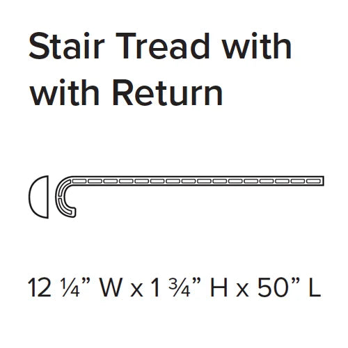 Stanton WPC Stair Tread w/ Return 50" Coordinated Color