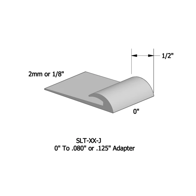 Tarkett / Johnsonite SLT-XX-J Slim Line Transition 0" to .080" 300' LF/Box – product image showing size, style, and brand details.
