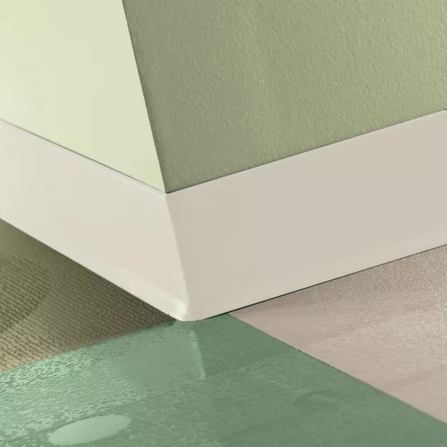 Tarkett / Johnsonite Traditional Duracove Rubber Wall Base DC50 White 2.5" x 4' (30 Pcs. / Box) by 1/8" Cove (with Toe)