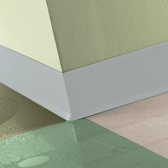 Tarkett / Johnsonite Traditional Duracove Rubber Wall Base DC21 Platinum 2.5" x 4' (30 Pcs. / Box) by 1/8" Cove (with Toe)