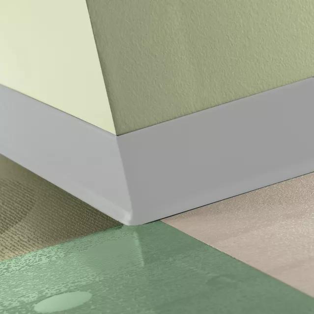 Tarkett / Johnsonite Traditional Duracove Rubber Wall Base DC23 Vapor Grey 2.5" x 120' Roll by 1/8" Cove (with Toe)