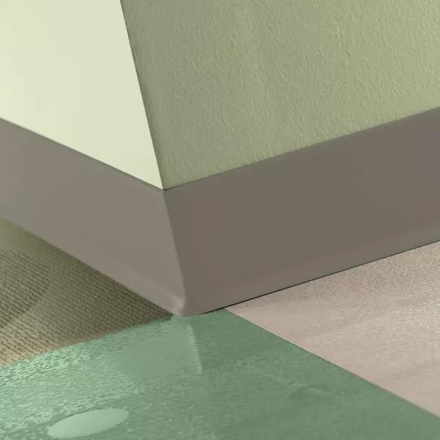 Tarkett / Johnsonite Traditional Duracove Rubber Wall Base DC281 Grizzly 2.5" x 120' Roll by 1/8" Cove (with Toe)