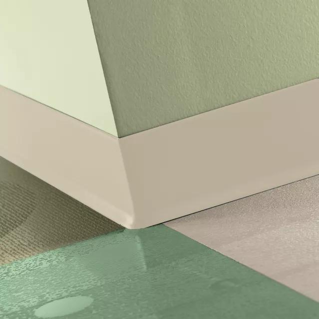Tarkett / Johnsonite Traditional Duracove Rubber Wall Base DC34 Almond 2.5" x 120' Roll by 1/8" Cove (with Toe)