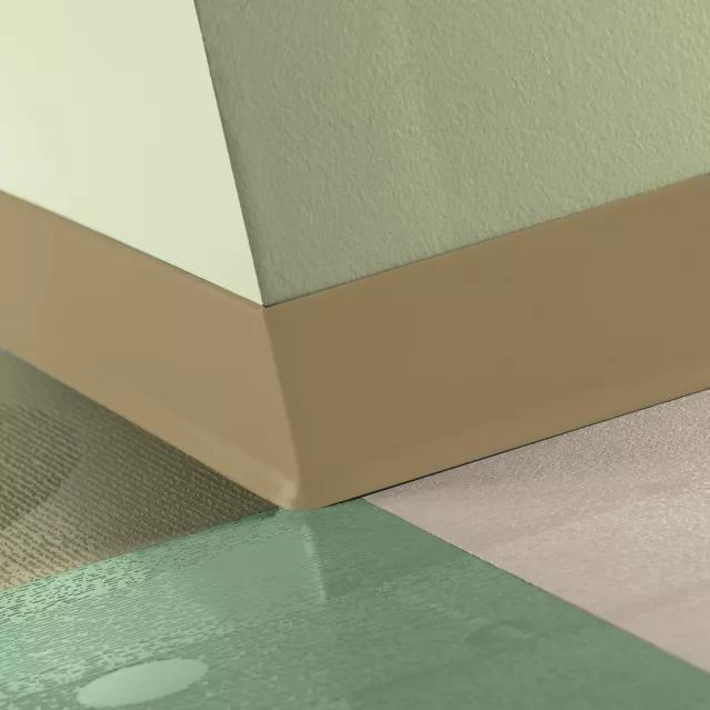 Tarkett / Johnsonite Traditional Duracove Rubber Wall Base DC67 Old Gold 2.5" x 120' Roll by 1/8" Cove (with Toe)