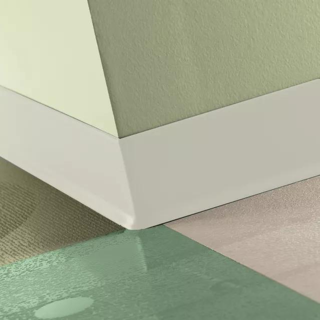 Tarkett / Johnsonite Traditional Duracove Rubber Wall Base DC77 White Pearl 2.5" x 4' (30 Pcs. / Box) by 1/8" Cove (with Toe)