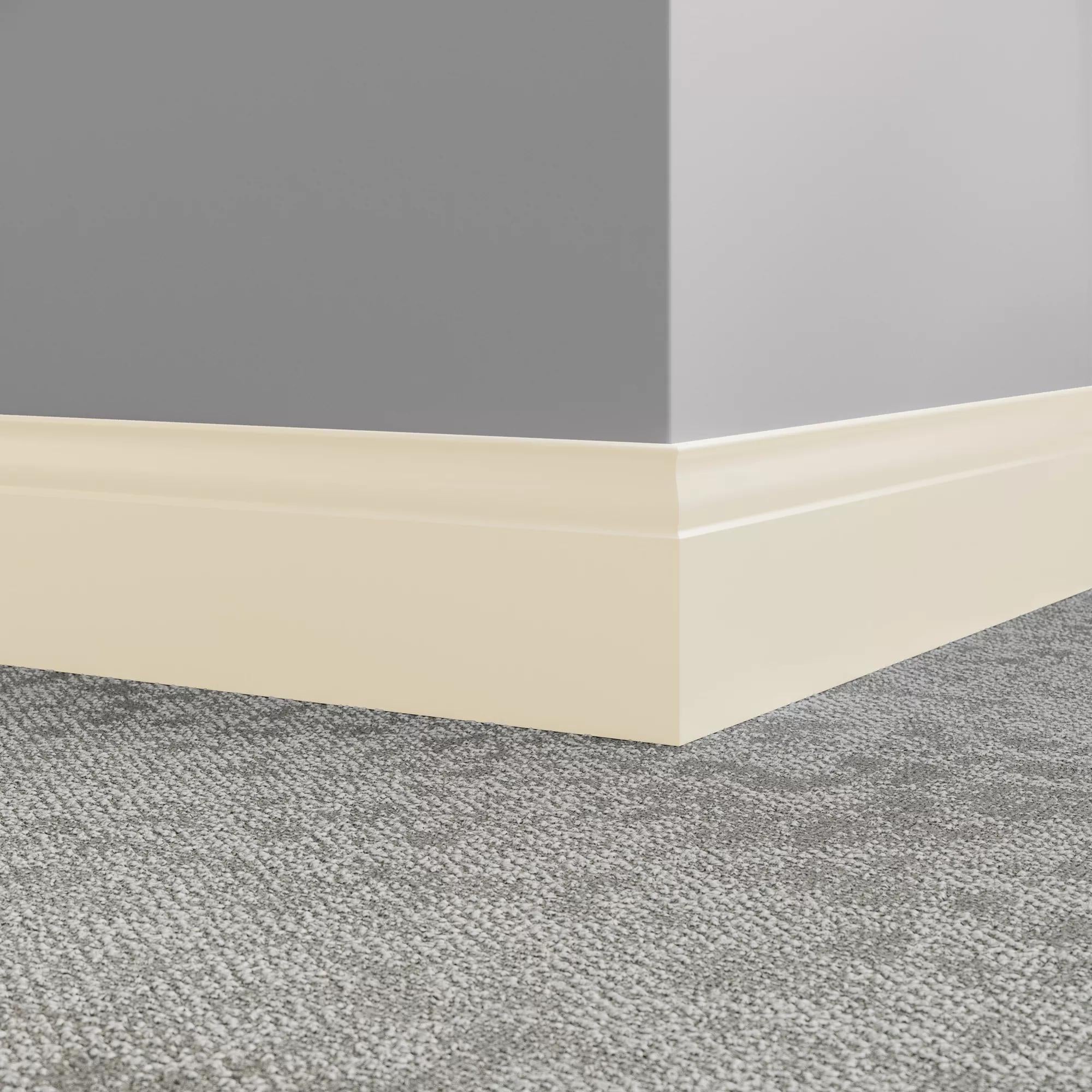 Tarkett / Johnsonite Millwork Inflection 5-1/4" 01 Snow White 5.25" x 8' by 3/8" (48 LF/box)