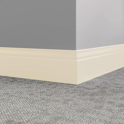 Tarkett / Johnsonite Millwork Inflection 5-1/4" 01 Snow White 5.25" x 8' by 3/8" (48 LF/box)