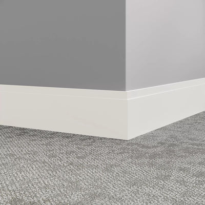 Tarkett / Johnsonite Millwork Equinox 4-1/2" 08 Icicle 4.5" x 8' by 3/8" (40 LF/box)