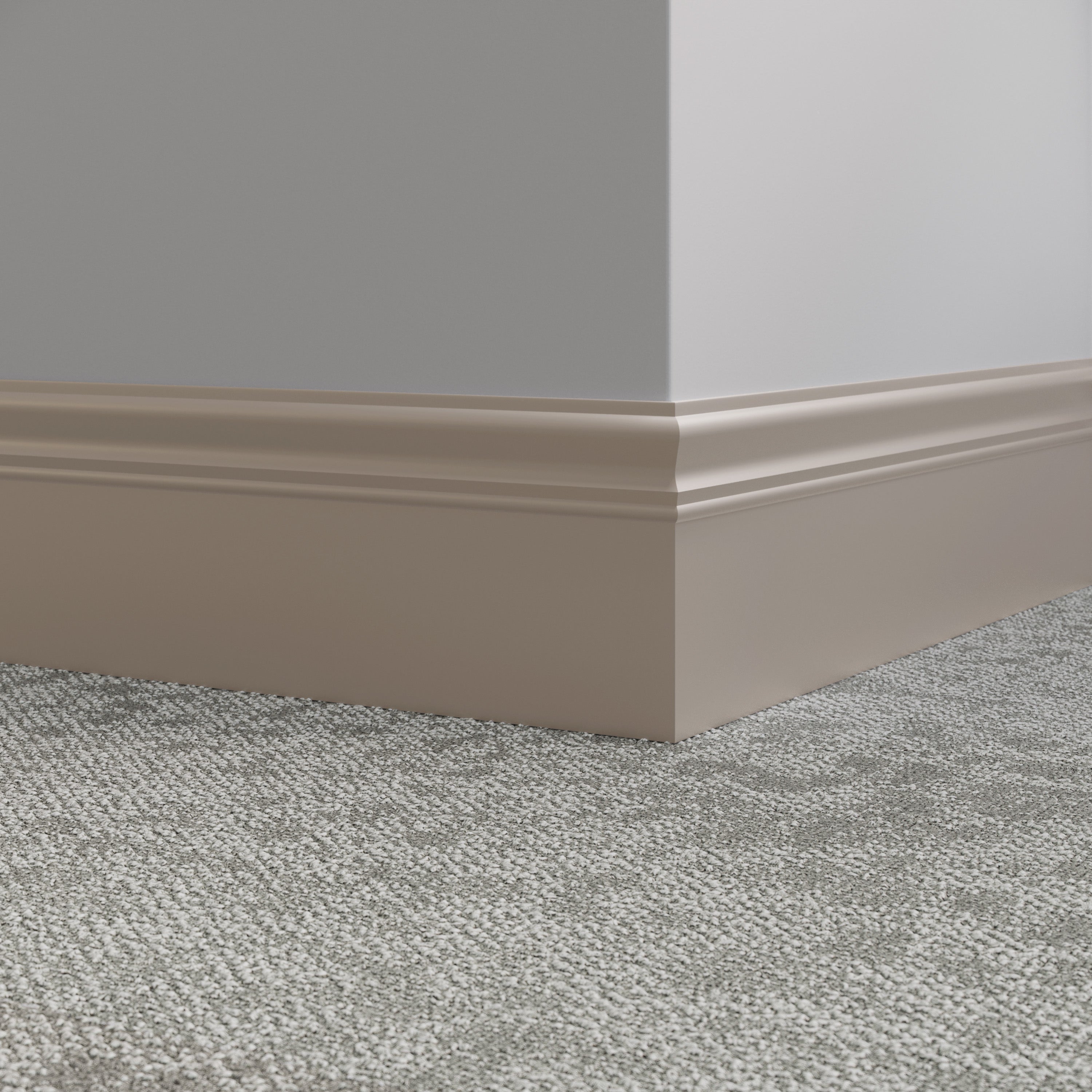 Tarkett / Johnsonite Millwork Monarch 6" 121 Cement 6" x 8' by 3/16" – product image showing size, style, and brand details.